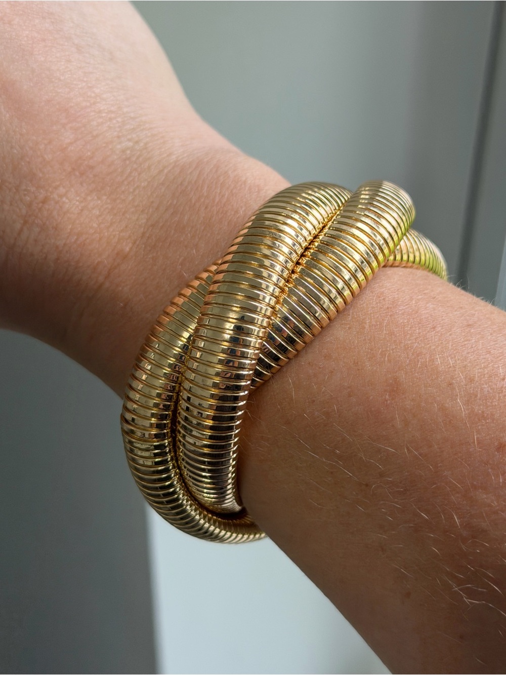 Vintage Omegw Gold-Tone Braided Bracelet - Women Jewelry